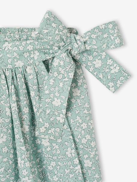 Jupe-short fille imprimée écru+vert d'eau - vertbaudet enfant 