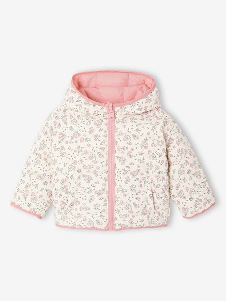 Licht donsjack voor babymeisjes ecru - vertbaudet enfant 
