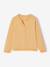 Meisjesvest Basics van fijn breisel antraciet+geel+gemêleerd beige+grijsblauw+marineblauw+pruim+rozenhout+smaragdgroen+vanille - vertbaudet enfant 