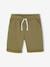 Bermuda garçon en molleton bleu chambray+kaki+marine grisé+noix de pécan - vertbaudet enfant 