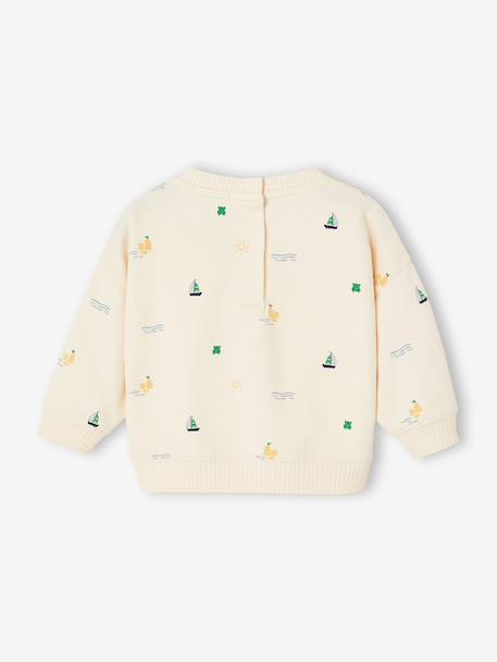Sweat bébé garçon fantaisie écru - vertbaudet enfant 