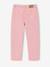 Geborduurde mom fit voor meisjes groengrijs+pruim+roze (poederkleur) - vertbaudet enfant 