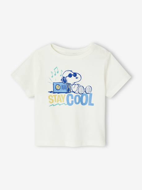 Ensemble bébé t-shirt et short Snoopy rayé bleu - vertbaudet enfant 