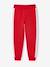 Joggingbroek voor jongens met een band aan de zijkant bordeauxrood+gemêleerd grijs+groen+rood - vertbaudet enfant 