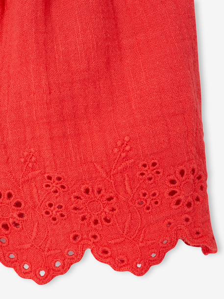 Short bébé fille en gaze de coton rouge - vertbaudet enfant 