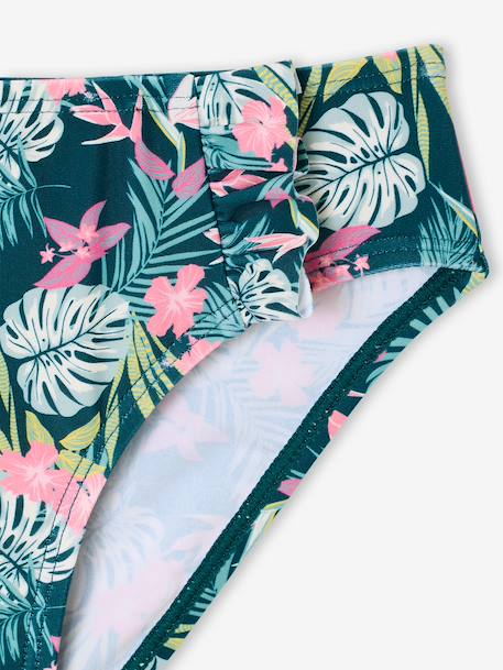 Maillot de bain 2 pièces imprimé fleuri rose pâle+vert imprimé - vertbaudet enfant 
