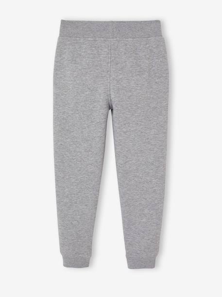 Joggingbroek voor jongens maxi typo antraciet+gemêleerd grijs+hazelnoot - vertbaudet enfant 