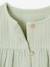 Babyblouse van katoengaas met ruches amandelgroen+ecru+oudroze - vertbaudet enfant 