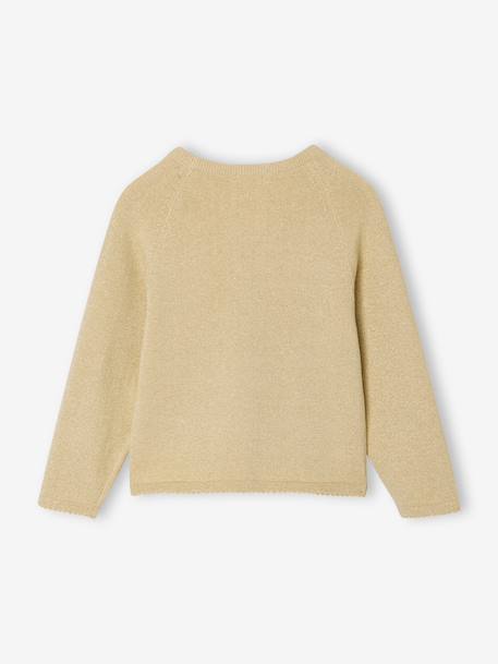 Gilet fille à volants cérémonie beige doré+écru+vert - vertbaudet enfant 