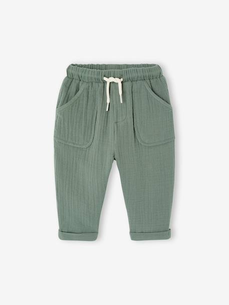 Pantalon en gaze coton bébé  - vertbaudet enfant