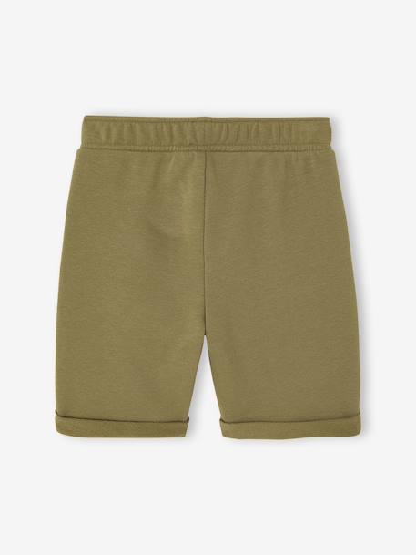 Bermuda garçon en molleton bleu chambray+kaki+marine grisé+noix de pécan - vertbaudet enfant 