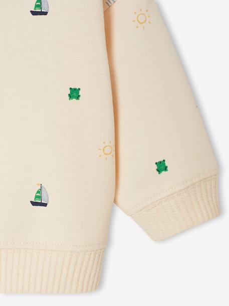 Sweat bébé garçon fantaisie écru - vertbaudet enfant 
