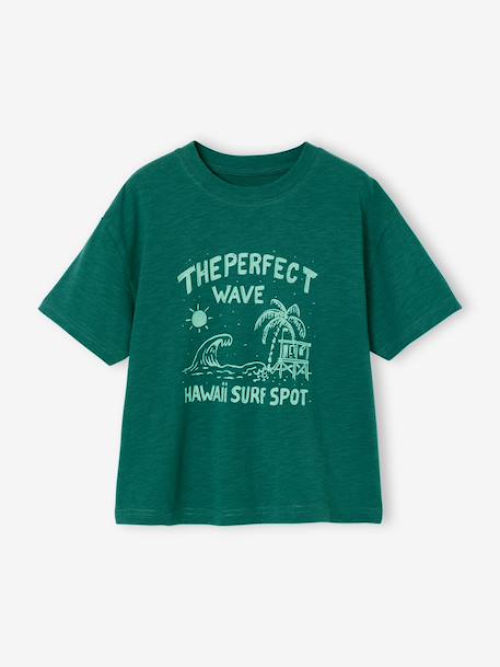 T-shirt garçon imprimé rouge+vert anglais - vertbaudet enfant 