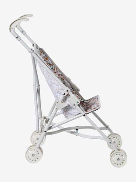 Rieten kinderwagen voor pop blauw+ecru+geel+groen+wit - vertbaudet enfant 