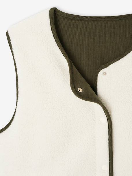 Gilet femme sans manches réversible capsule famille écru - vertbaudet enfant 
