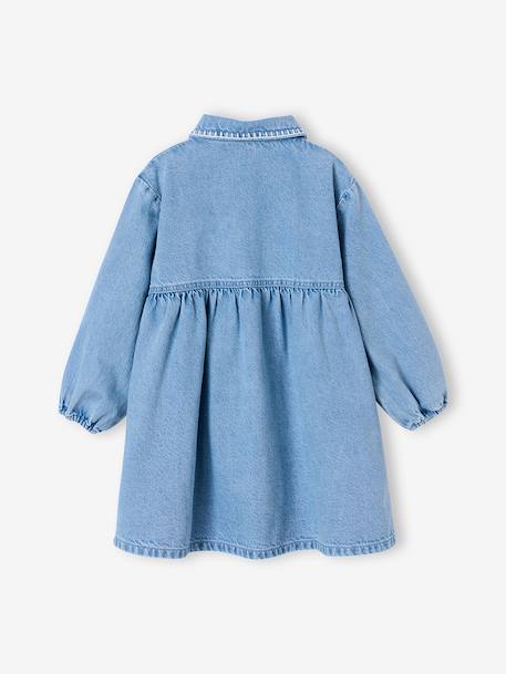 Robe fille en denim double stone - vertbaudet enfant 