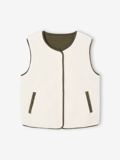 Gilet femme sans manches réversible capsule famille écru - vertbaudet enfant 