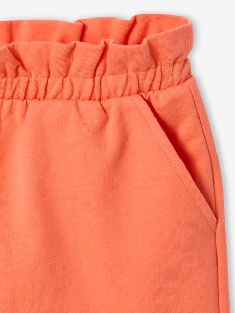 Lot de 2 shorts fille molleton léger mandarine+marine+vert d'eau - vertbaudet enfant 