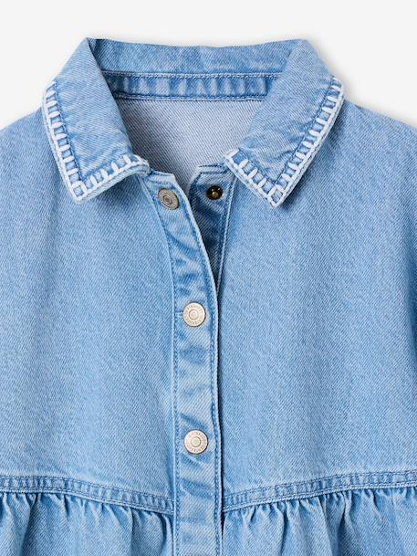Robe fille en denim double stone - vertbaudet enfant 