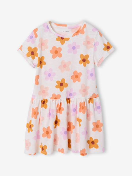 Fille-Robe-Robe imprimée fille manches courtes