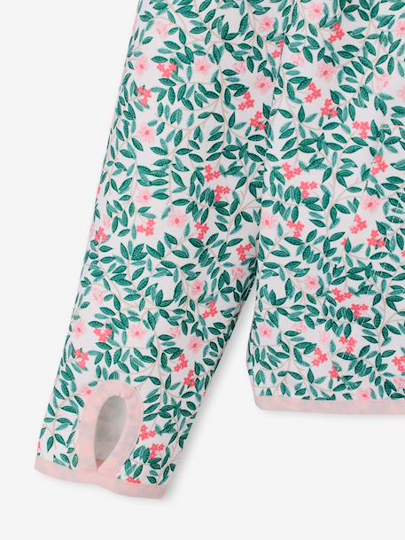 Sweat sport fille zippé écru - vertbaudet enfant 