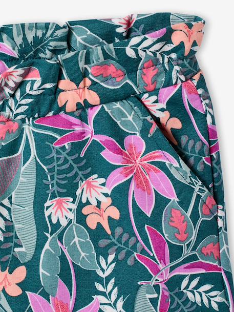 Lot de 2 shorts fille molleton léger mandarine+marine+vert d'eau - vertbaudet enfant 