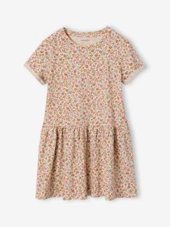 -Robe imprimée fille manches courtes
