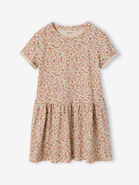 Fille-Robe-Robe imprimée fille manches courtes