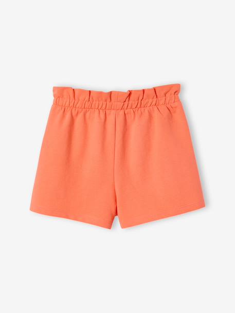 Lot de 2 shorts fille molleton léger mandarine+marine+vert d'eau - vertbaudet enfant 