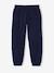 Joggingbroek voor meisjes Basics lang koord marineblauw+oudroze - vertbaudet enfant 