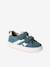 Leren sneakers met klittenband voor jongens kleutercollectie jeansblauw+marineblauw+veel blauw+veel groen - vertbaudet enfant 