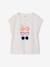 Meisjesshirt met dierenmotief abrikoos+ecru+grijsblauw - vertbaudet enfant 