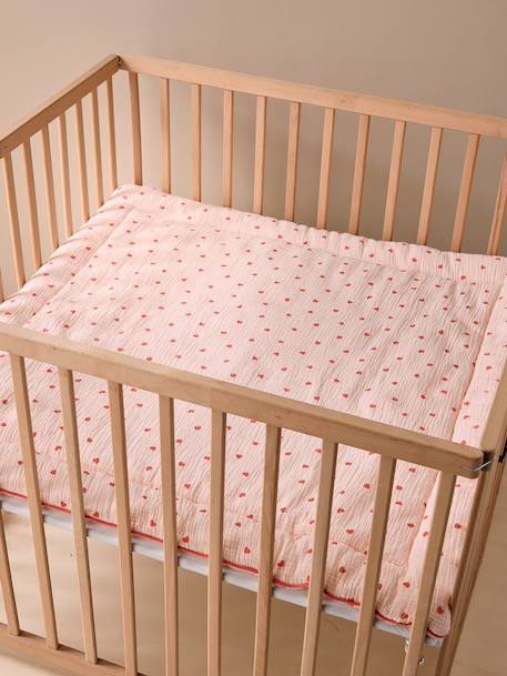 Vloermatras / Parkbodem hydrofiel katoen MIJN HART roze, bedrukt - vertbaudet enfant 