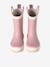 Bottes de pluie fille caoutchouc imprimé collection maternelle beige imprimé+rose imprimé - vertbaudet enfant 