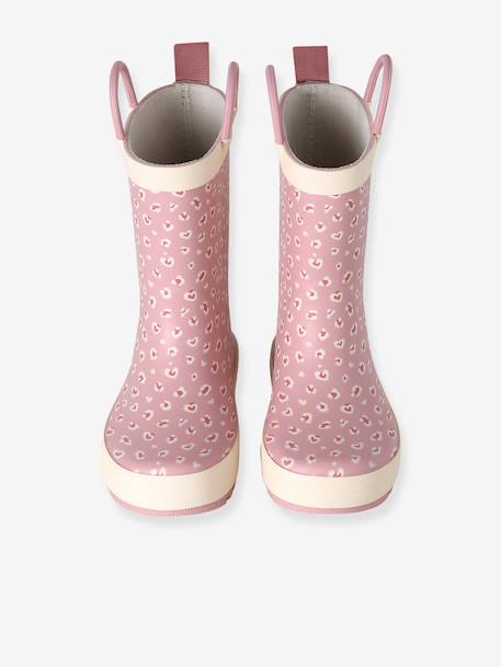 Rubberen regenlaarzen met print voor kinderen beige, bedrukt+roze, bedrukt - vertbaudet enfant 