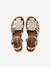 Sandales scratchées cuir enfant écru+or - vertbaudet enfant 