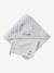 Cape de bain personnalisable + gant de toilette DANS LES NUAGES rayé bleu - vertbaudet enfant 