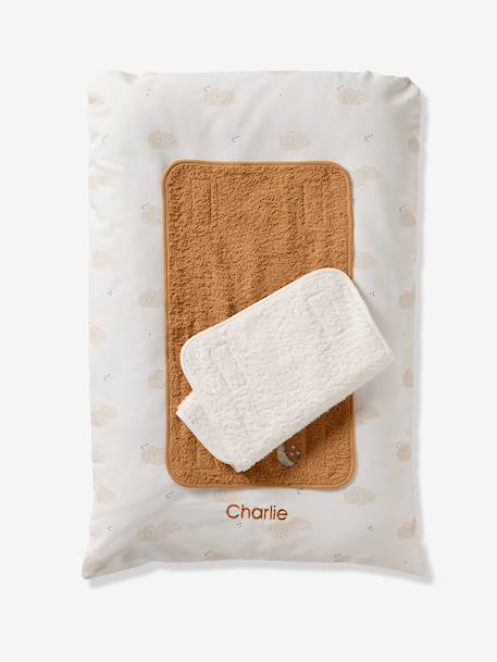 Matelas à langer et 2 tapis de change personnalisable DANS LES NUAGES blanc imprimé - vertbaudet enfant 
