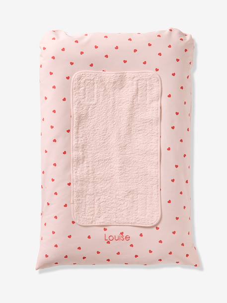 Matelas à langer + 2 tapis de change personnalisable MON COEUR rose imprimé - vertbaudet enfant 