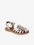 Sandales scratchées cuir enfant collection maternelle écru+or - vertbaudet enfant 