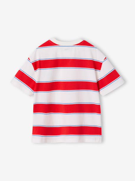 T-shirt garçon rayé rayé rouge - vertbaudet enfant 