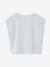 Tee-shirt fille cropped manches courtes épaulées bleu pâle+rose pâle - vertbaudet enfant 