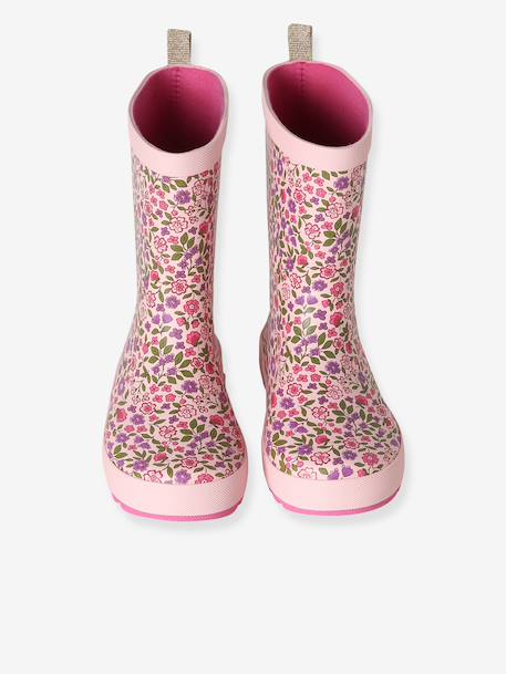 Bottes de pluie caoutchouc imprimé enfant collection maternelle bleu imprimé+lot rose - vertbaudet enfant 