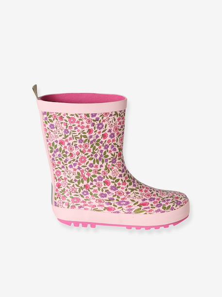 Bottes de pluie caoutchouc imprimé enfant collection maternelle bleu imprimé+lot rose - vertbaudet enfant 