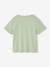 T-shirt voor meisjes met print en korte mouwen ecru+rozen+saliegroen - vertbaudet enfant 