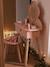 Coiffeuse cannage + accessoires en bois FSC® blanc+rose - vertbaudet enfant 