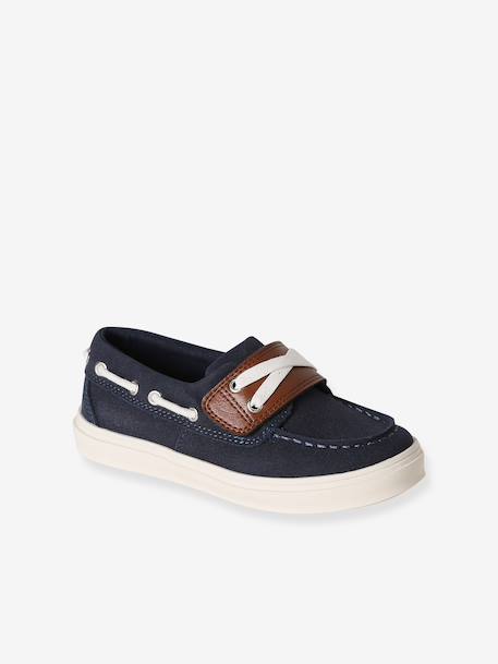 Chaussures bateau enfant garçon à scratch marine - vertbaudet enfant 