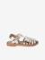 Leren kindersandalen kleutercollectie goud+zilver - vertbaudet enfant 