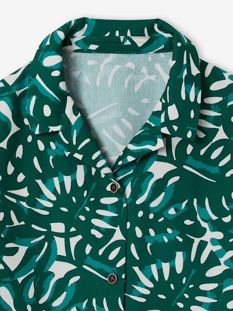 Hemd voor jongens met print groen, bedrukt - vertbaudet enfant 