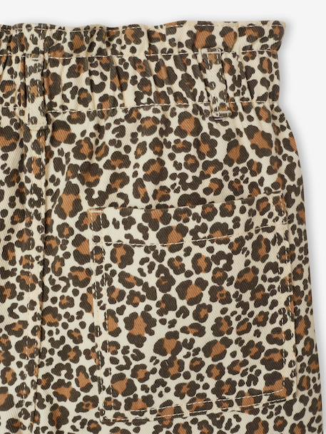 Pantalon fille large imprimé beige+multicolore+vanille - vertbaudet enfant 